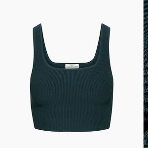 Aritzia Babaton Sculpt Knit Teal Top